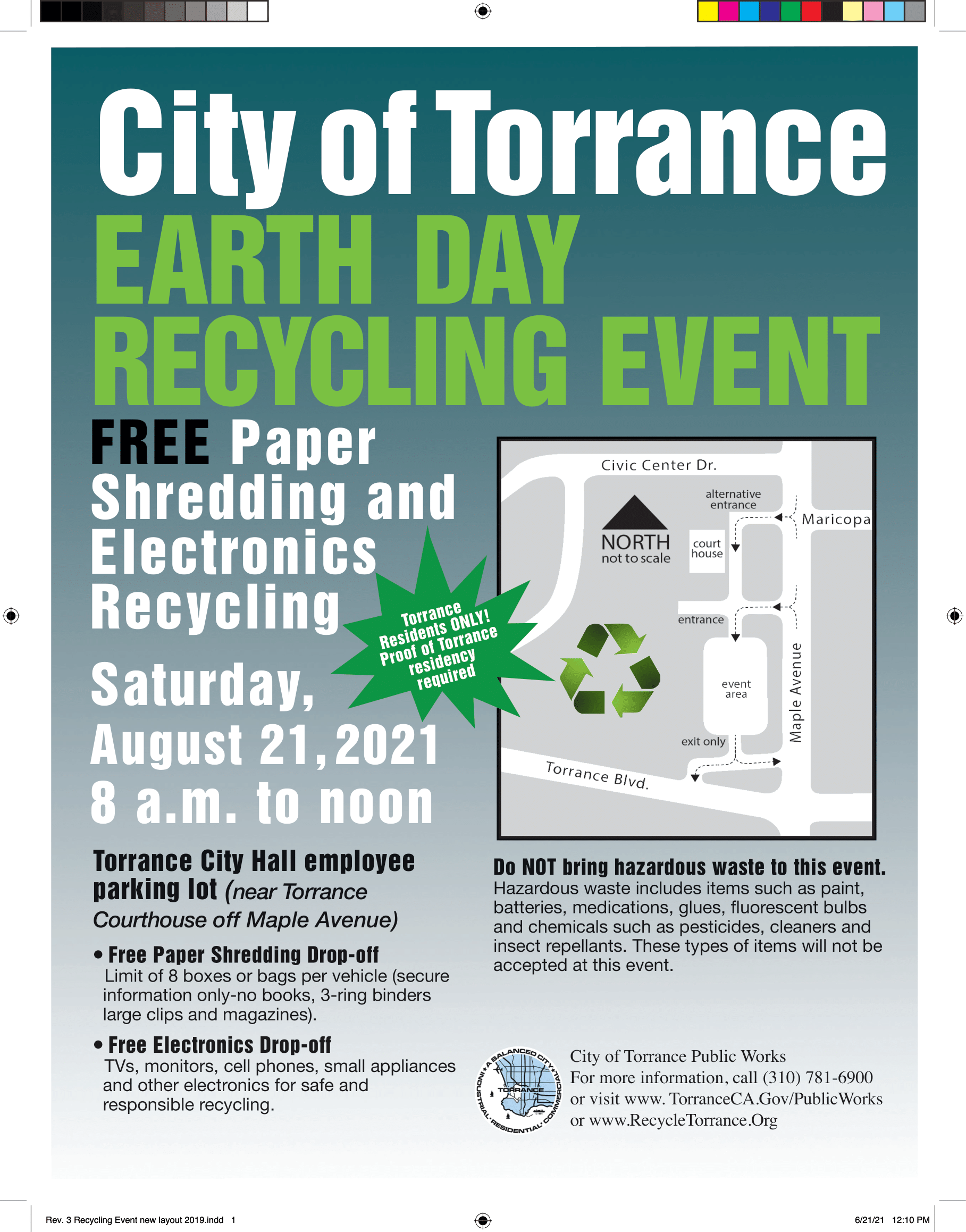Shredding and E waste Event August 2021 flyer-1