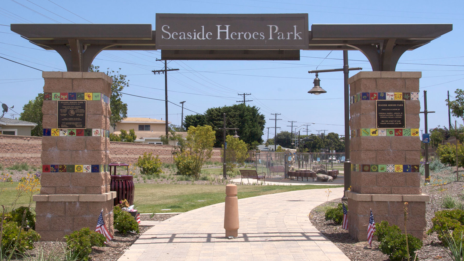 Seaside Heroes Park Entrance 