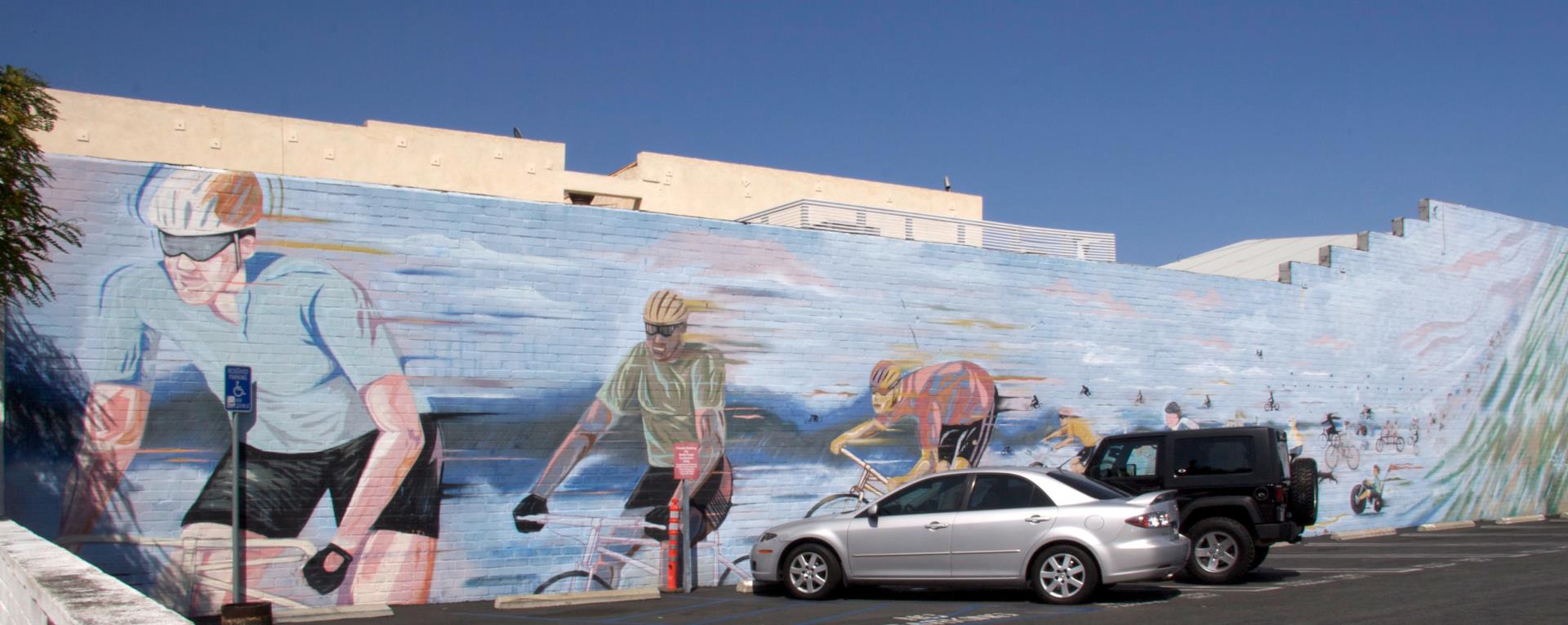"Man One" and "Vyal One", Bicycle Mural, 1996